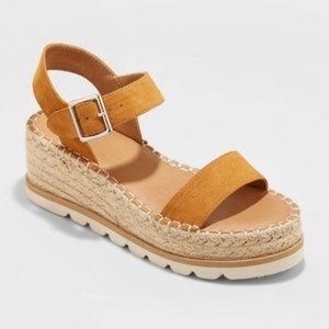 Women's Adea Wedge Espadrille Heels Cognac - Universal Thread- New with tags!